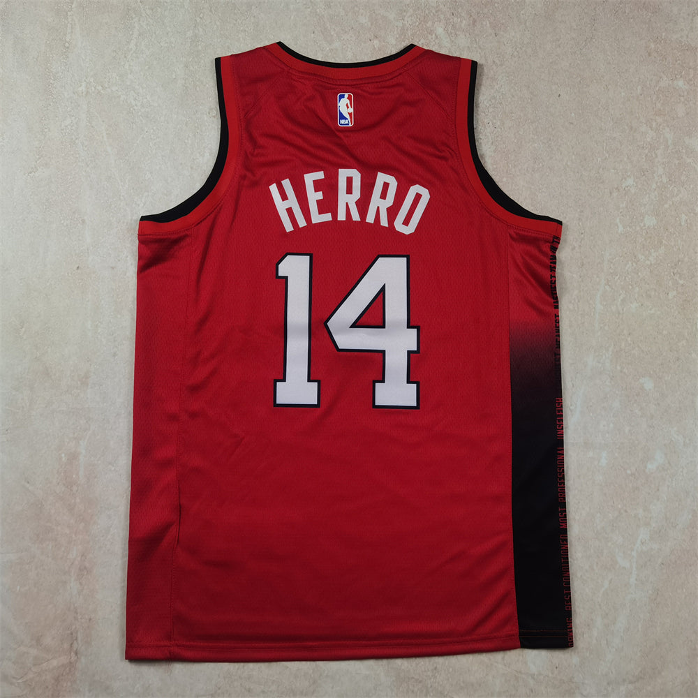 Miami Heat 14 Red City Edition Jersey NBA