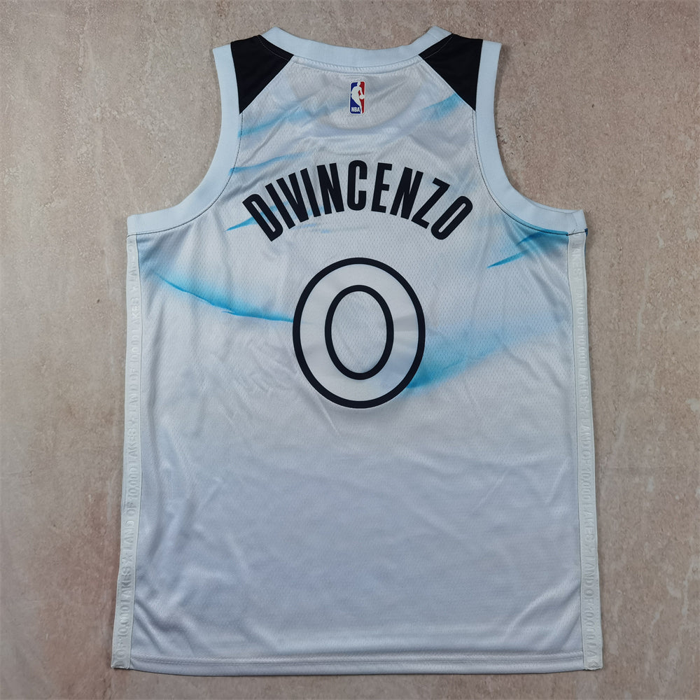 Minnesota Timberwolves 0 White City Edition Jersey NBA