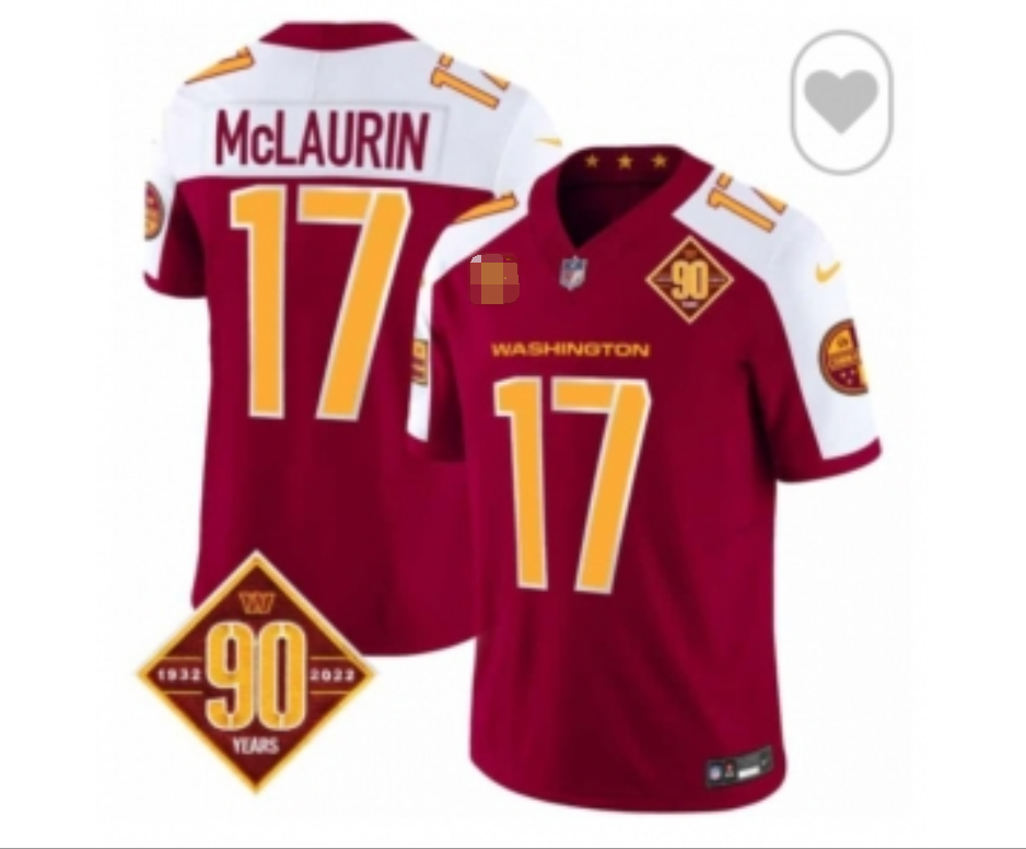 Washington Commanders 17 Red Three Generations of Gratitude Jersey NFL