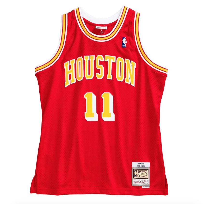 Men’s Yao Ming Houston Rockets 2004-05 Red Swingman Jersey By Mitchell & Ness