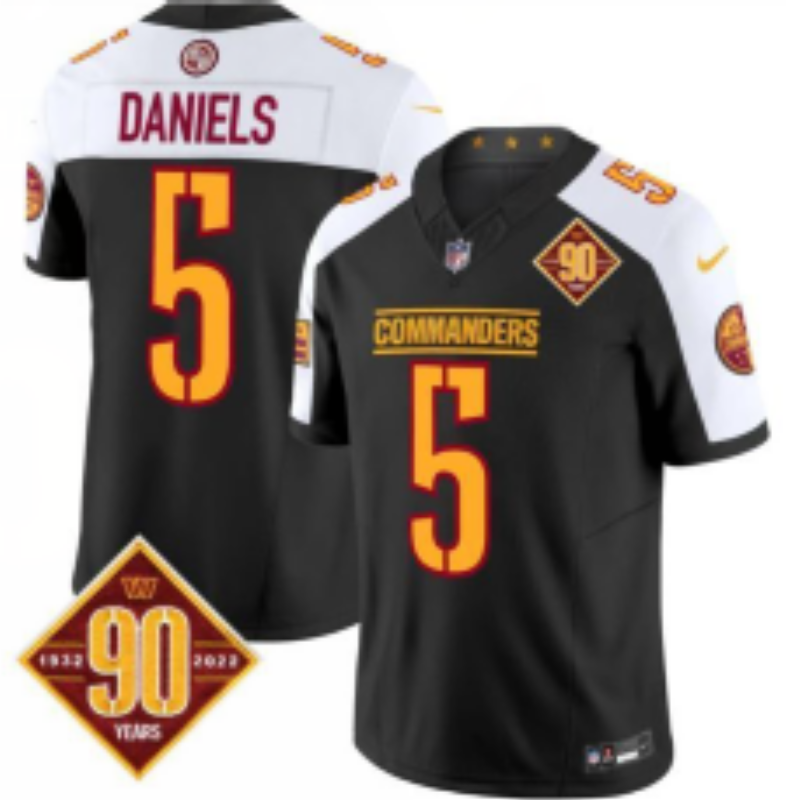 Washington Commanders 5 Black Three Generations of Gratitude Jersey NFL