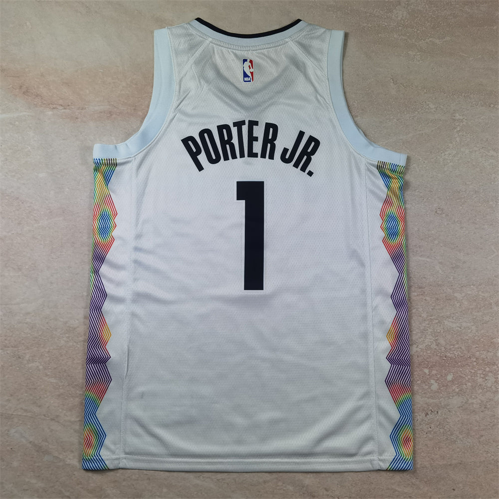 Denver Nuggets 1 White City Edition Jersey NBA