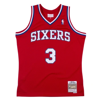 Men’s Allen Iverson Philadelphia 76ers 2002-2003 Swingman Red Jersey By Mitchell & Ness