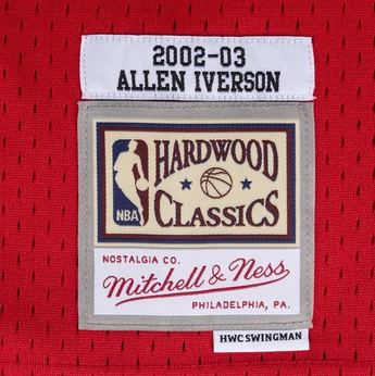 Men’s Allen Iverson Philadelphia 76ers 2002-2003 Swingman Red Jersey By Mitchell & Ness