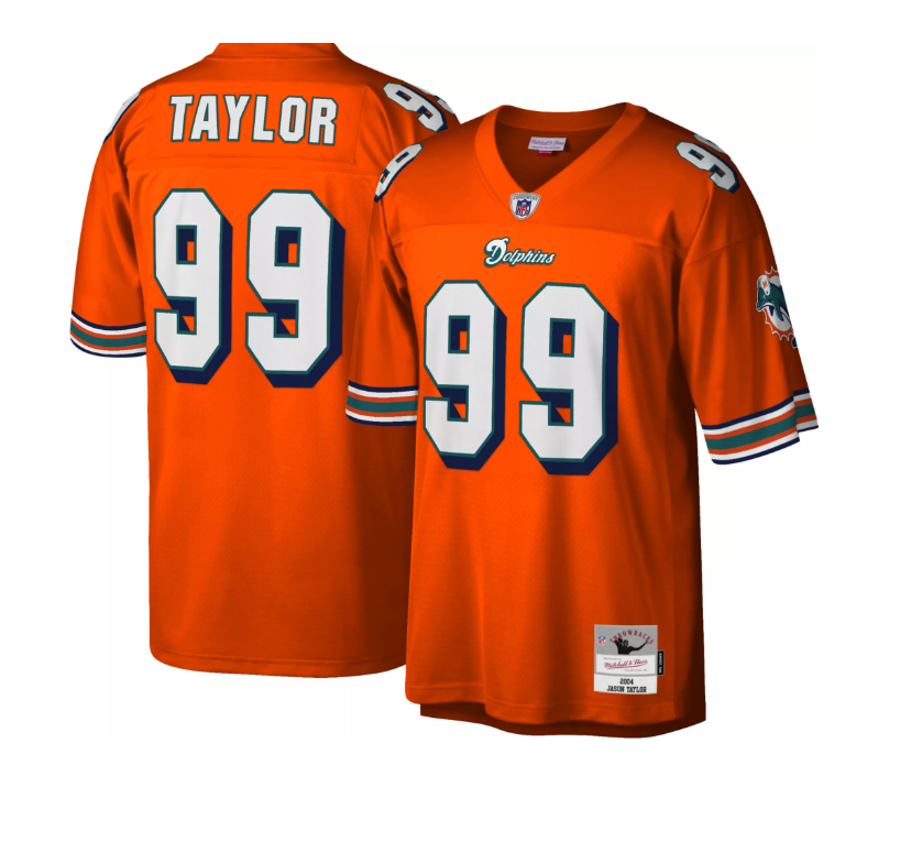 Jason Taylor Miami Dolphins Mitchell & Ness Legacy Alternate Jersey - Orange