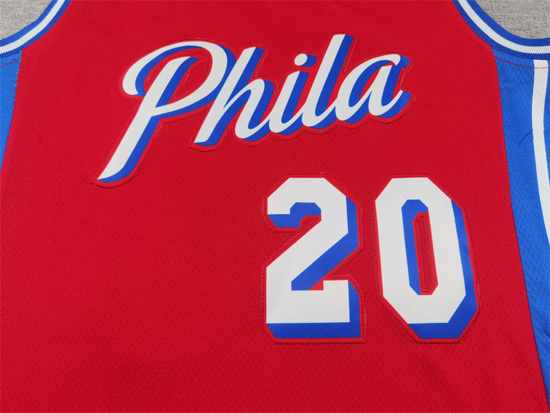 Philadelphia 76ers 20 red Jersey NBA