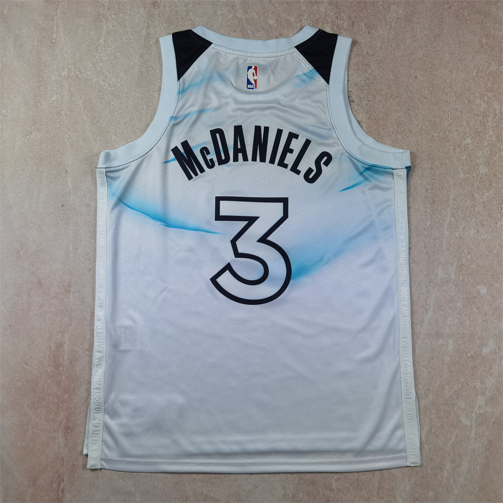 Minnesota Timberwolves 3 White City Edition Jersey NBA