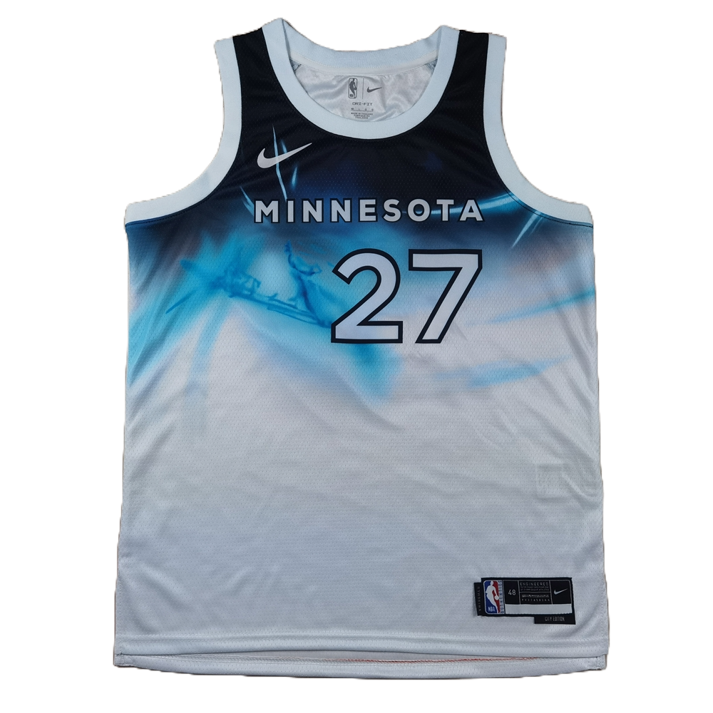 Minnesota Timberwolves 27 White City Edition Jersey NBA