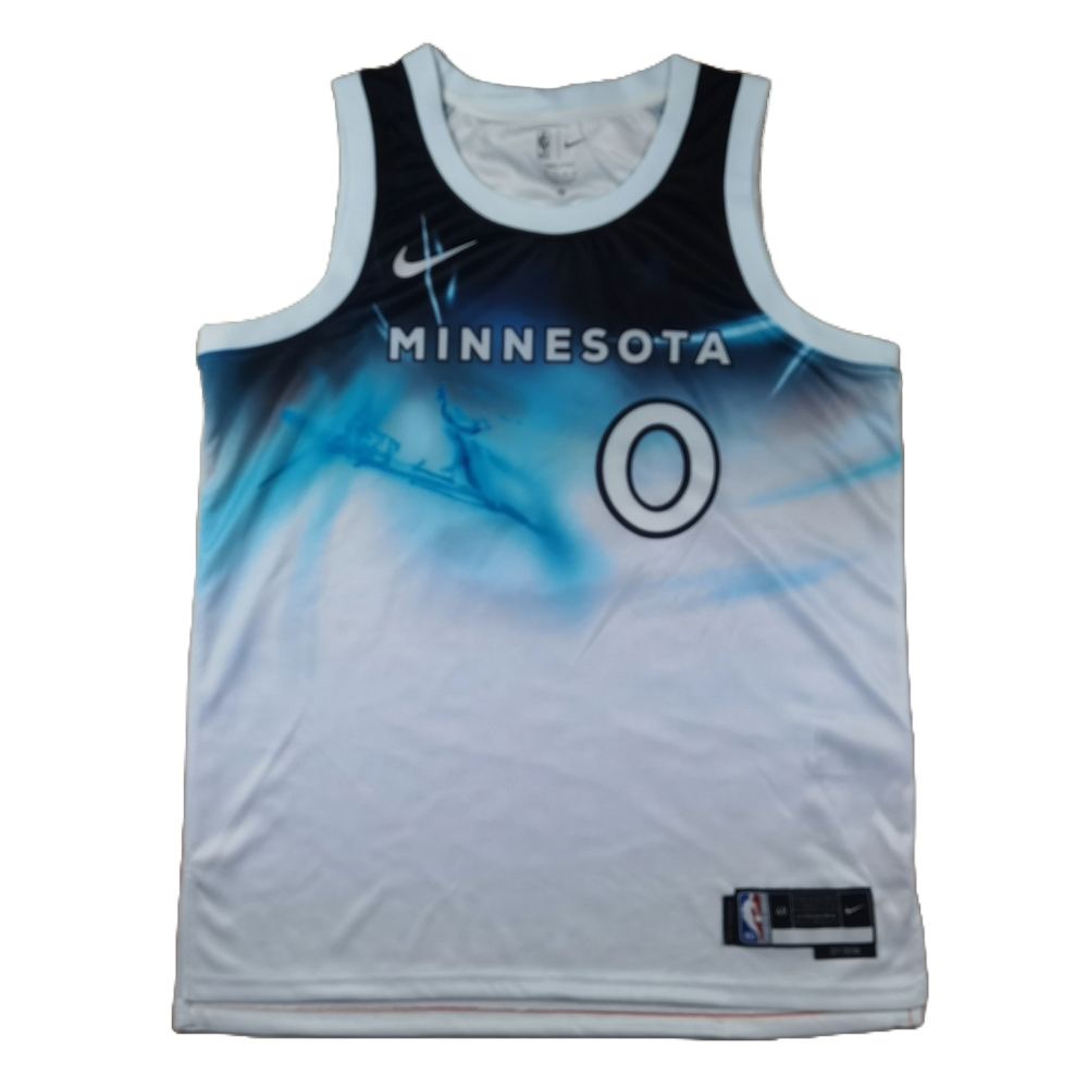 Minnesota Timberwolves 0 White City Edition Jersey NBA