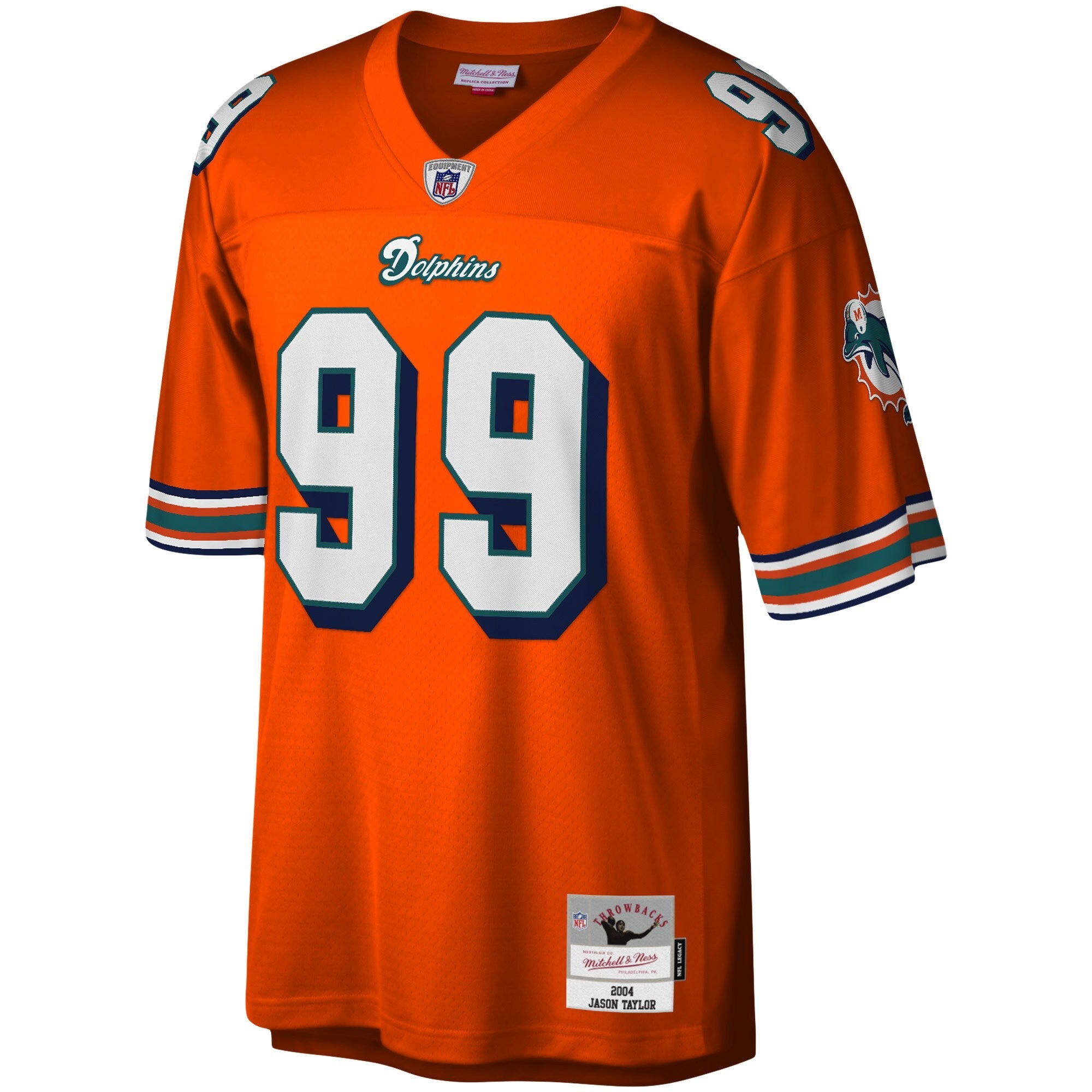 Jason Taylor Miami Dolphins Mitchell & Ness Legacy Alternate Jersey - Orange