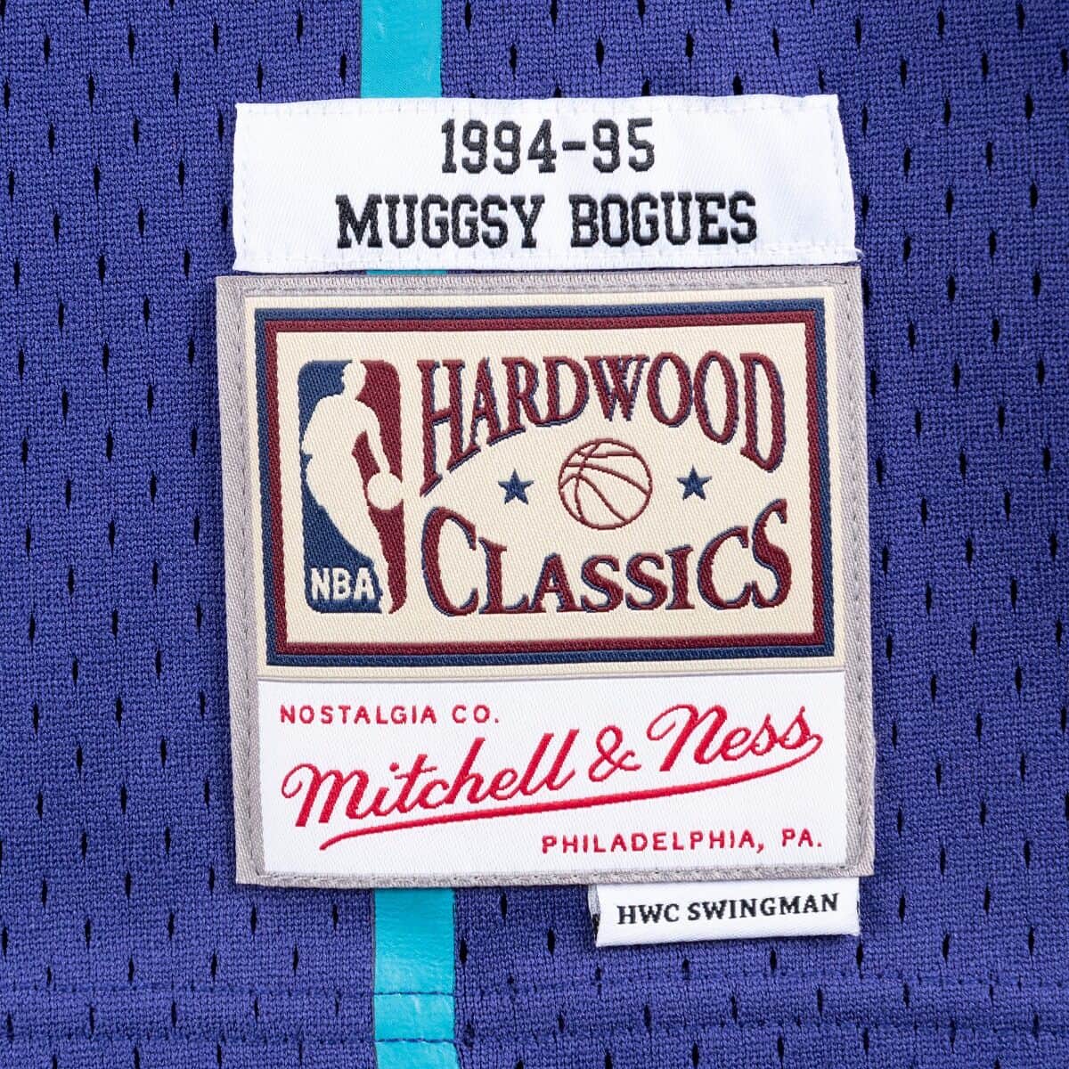 Men’s Muggsy Bogues Charlotte Hornets 1994-95 Purple Swingman Jersey By Mitchell & Ness