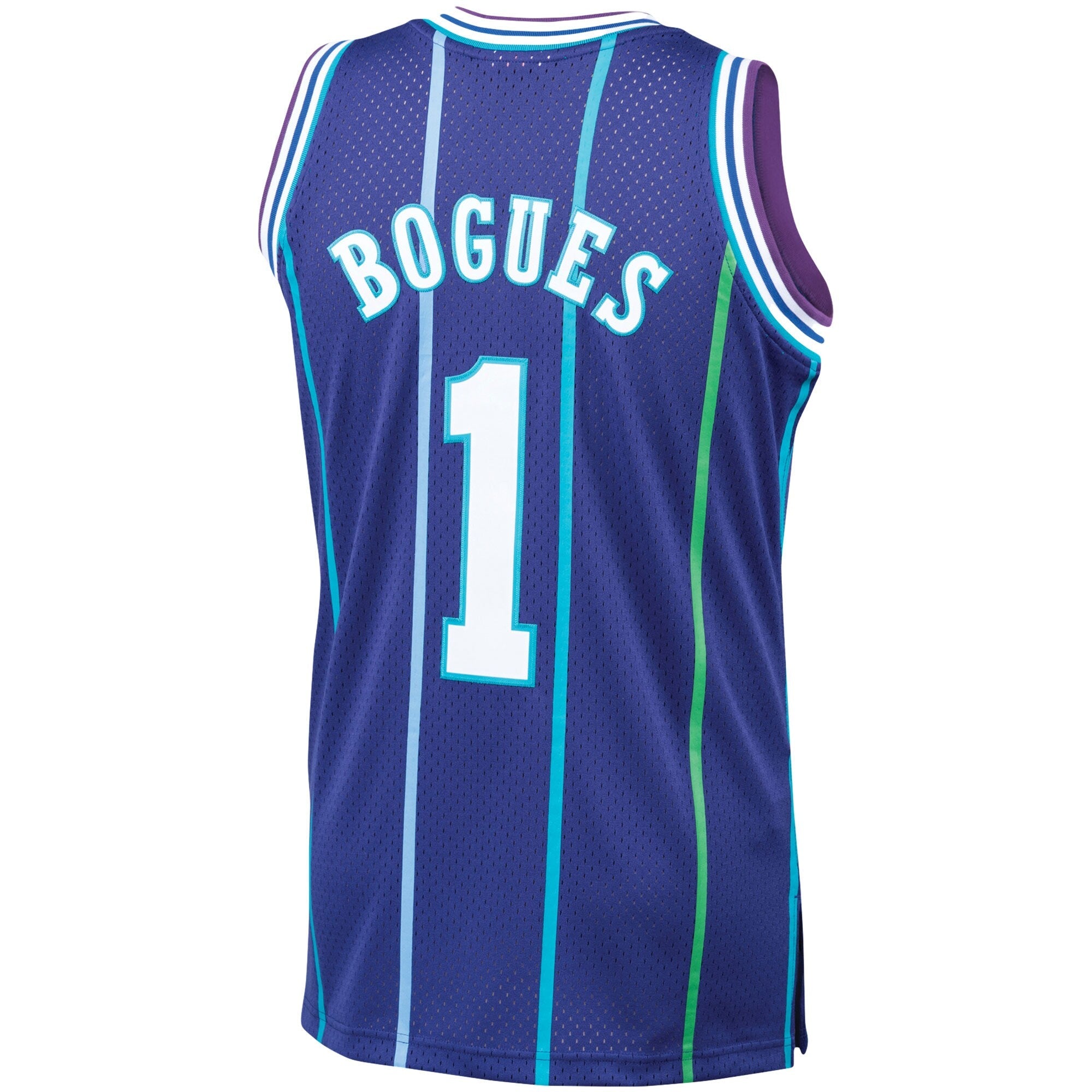 Men’s Muggsy Bogues Charlotte Hornets 1994-95 Purple Swingman Jersey By Mitchell & Ness