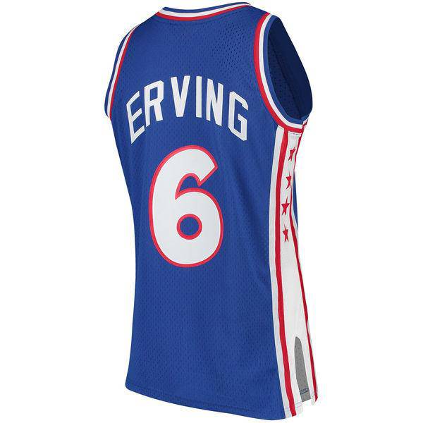 Mens Philadelphia 76ers Julius Erving Mitchell & Ness Royal Hardwood Classics Swingman Jersey