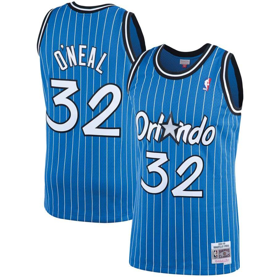 Men’s Shaquille O’Neal Orlando Magic 1994-95 Blue Swingman Jersey By Mitchell & Ness