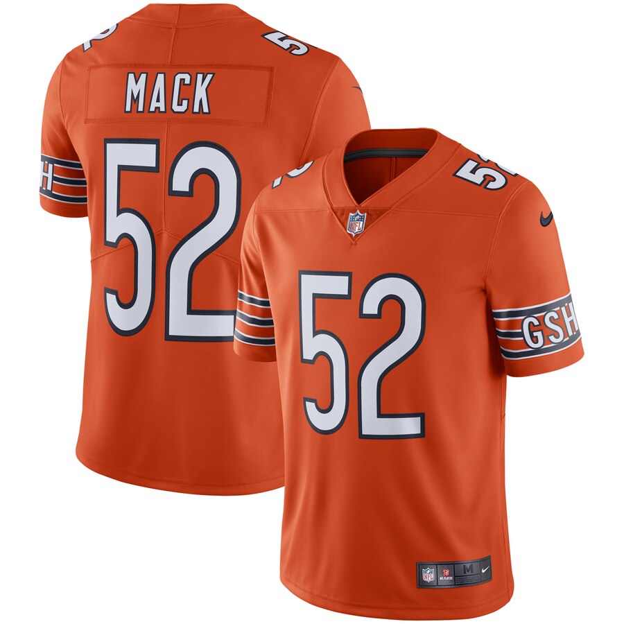 Chicago Bears 52 Orange Jersey NFL