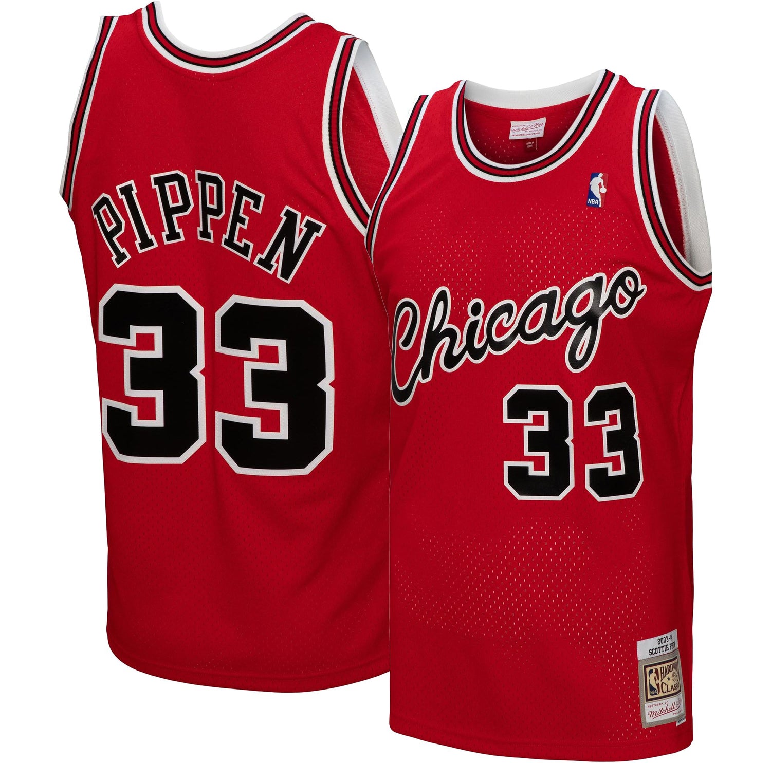 Mens Chicago Bulls Scottie Pippen Mitchell &amp; Ness Red 2003 Hardwood Classics Swingman Jersey