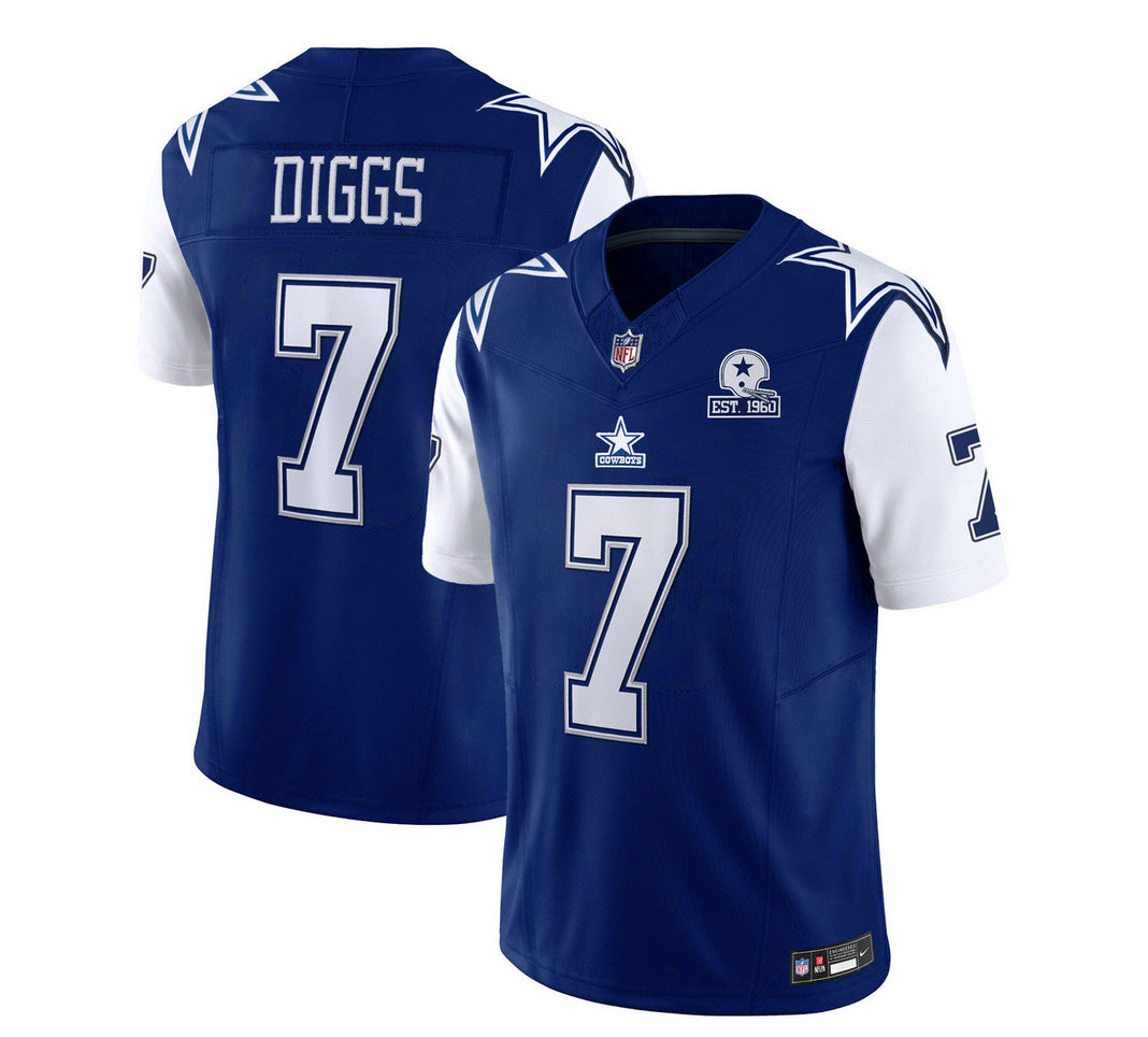 Dallas Cowboys 7 Blue Denim Retro 3 Jersey NFL