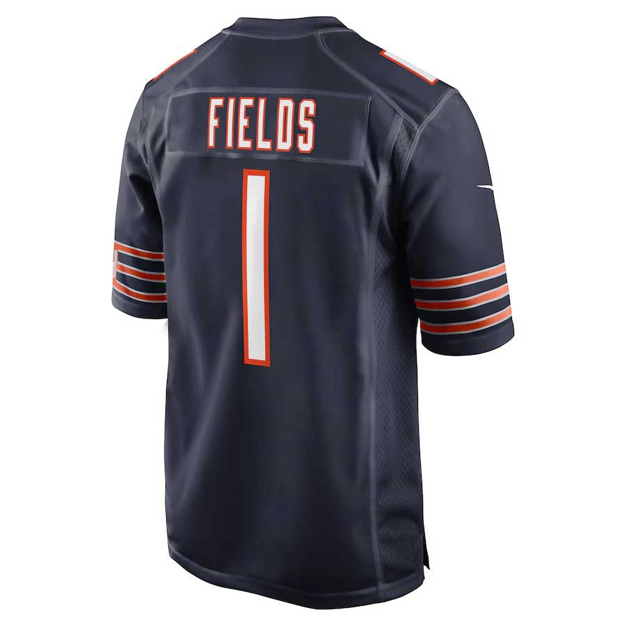 Justin Fields Chicago Bears Youth Navy Blue Nike Game Jersey