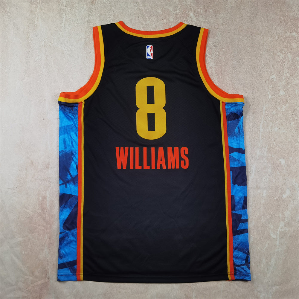 Oklahoma City Thunder 8 Black City Edition Jersey NBA