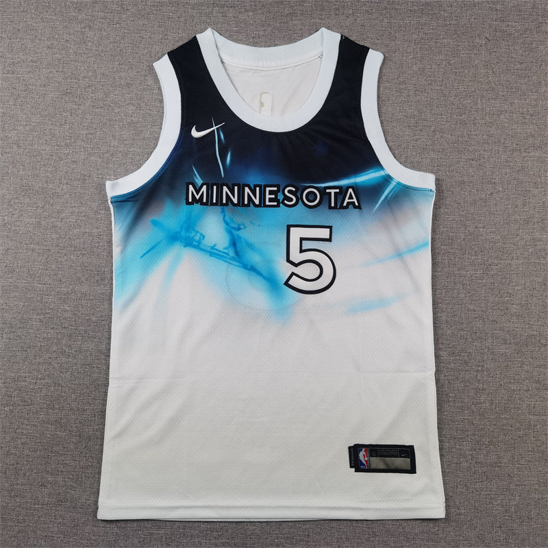 Minnesota Timberwolves 5 White City Edition Jersey NBA