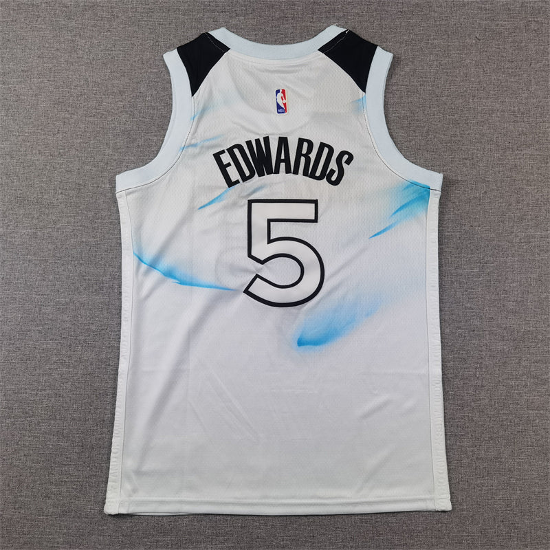Minnesota Timberwolves 5 White City Edition Jersey NBA