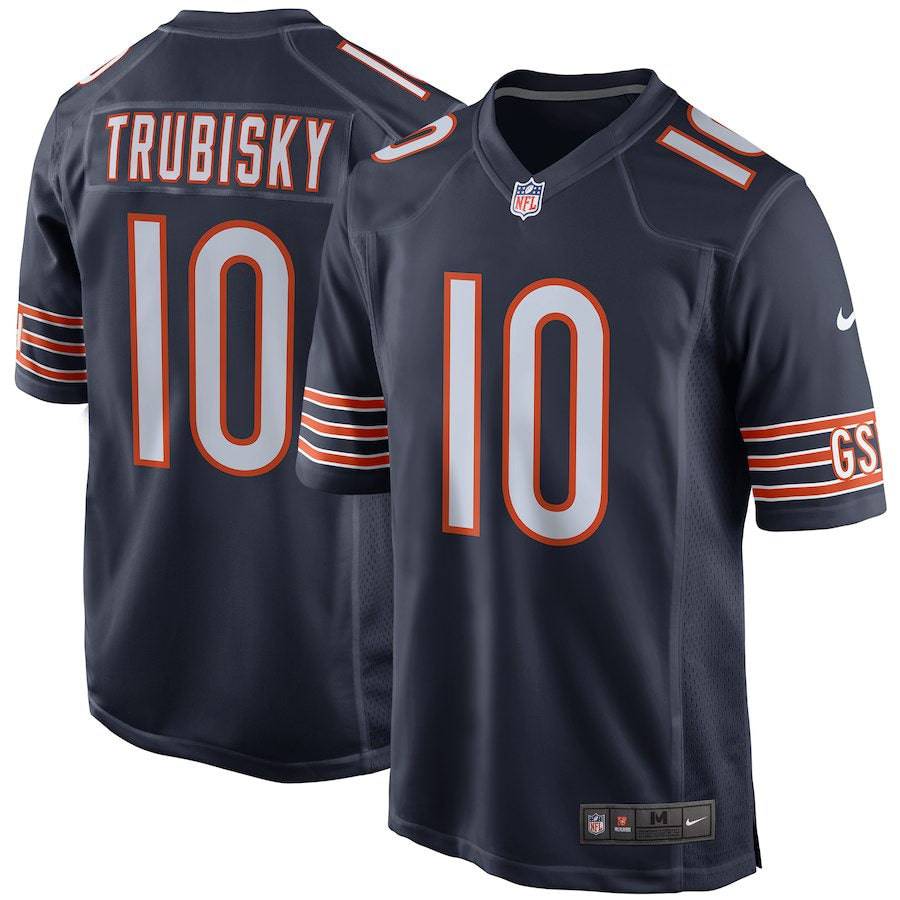 Youth Chicago Bears Mitchell Trubisky Nike Navy Game Jersey