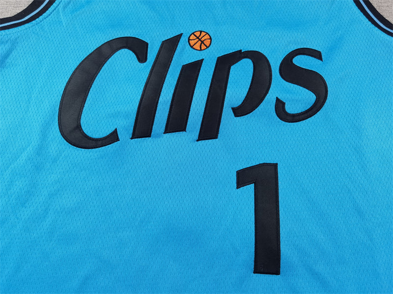 LA Clippers 1 Blue City Edition Jersey NBA