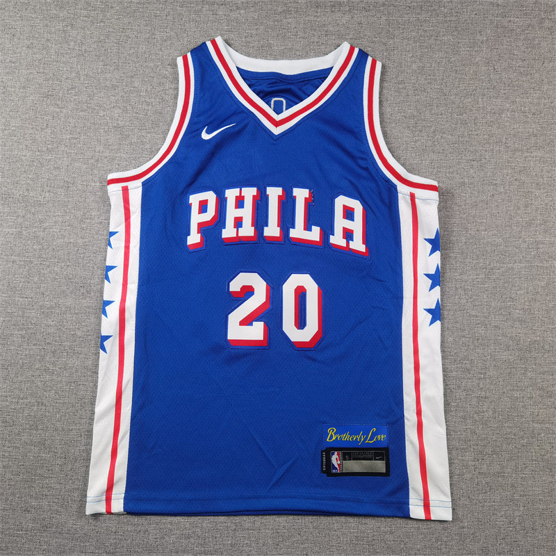 Philadelphia 76ers 20 blue Jersey NBA
