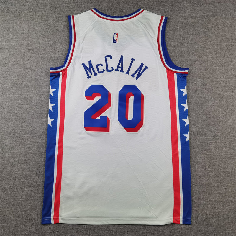 Philadelphia 76ers 20 White Jersey NBA