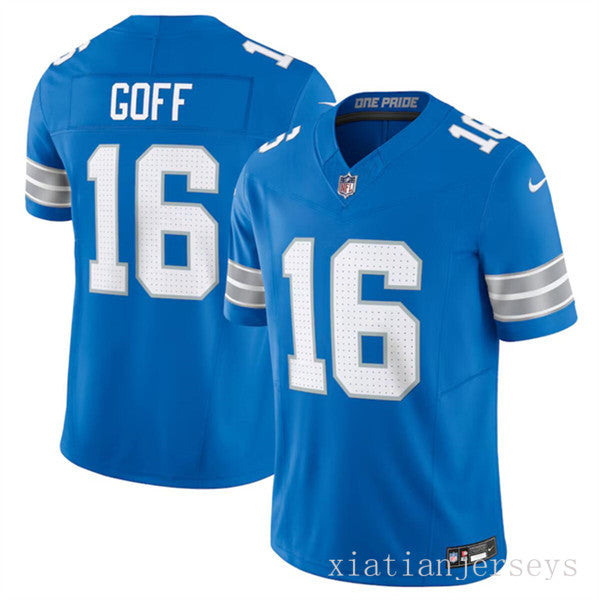 Detroit Lions 16 Blue The New Three-Generation Lion Jersey NFL
