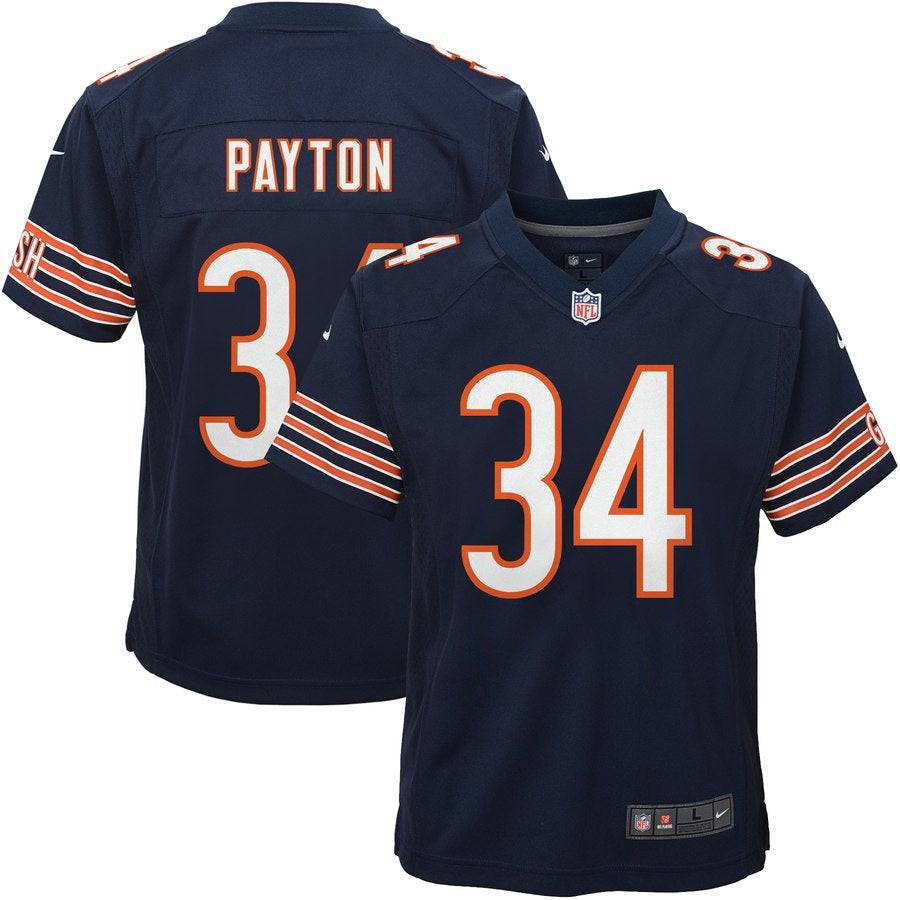 Youth Chicago Bears Walter Payton Nike Navy Game Jersey