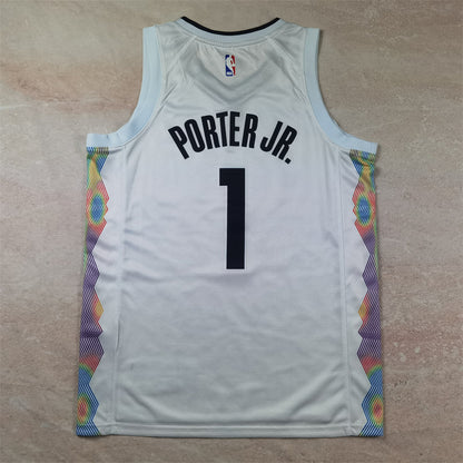 Denver Nuggets 1 White City Edition Jersey NBA