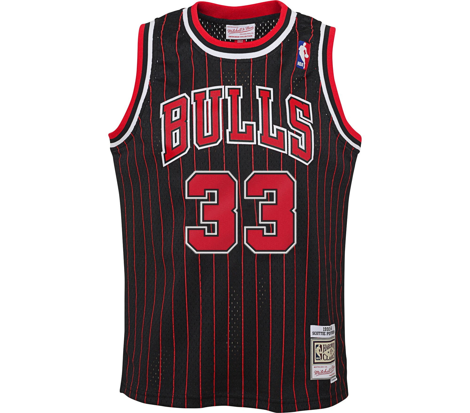 Youth Chicago Bulls Scottie Pippen Mitchell &amp; Ness Black 1995-96 Hardwood Classics Swingman Jersey