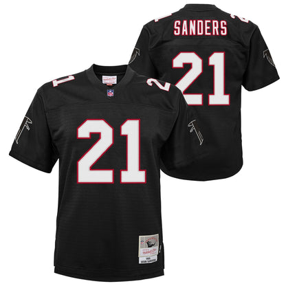 Youth Atlanta Falcons Deion Sanders Mitchell &amp; Ness Black 1992 Retired Player Vintage Jersey