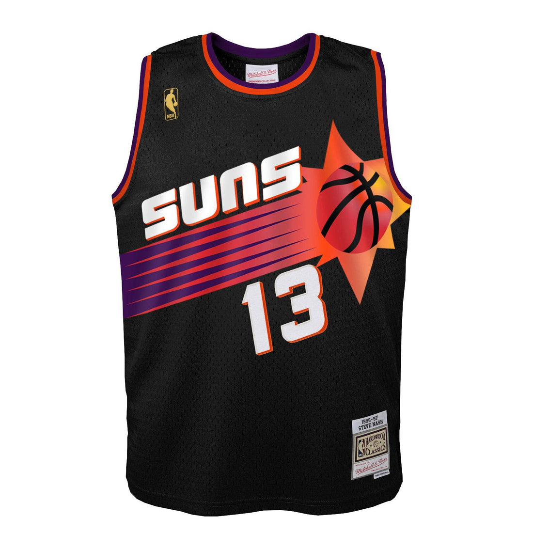 Youth Phoenix Suns Steve Nash Mitchell &amp; Ness Black 1996-97 Hardwood Classics Swingman Jersey