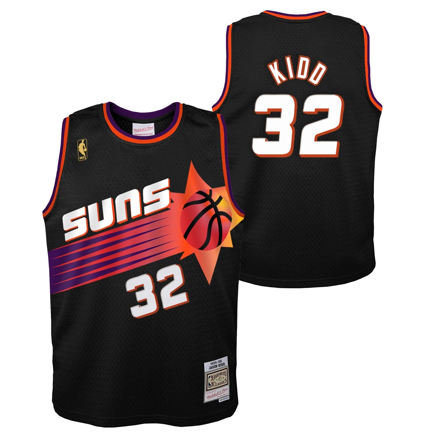 Youth Phoenix Suns Jason Kidd Mitchell &amp; Ness Black 1996-97 Hardwood Classics Swingman Jersey