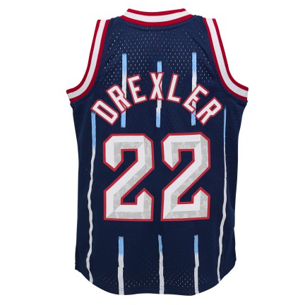 Youth Houston Rockets Clyde Drexler Mitchell &amp; Ness Navy 1996-97 Hardwood Classics Swingman Jersey