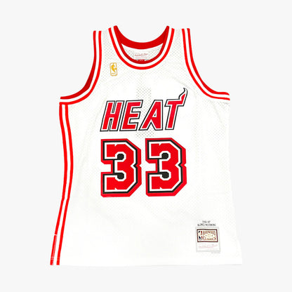 Miami Heat Alonzo Mourning Mitchell &amp; Ness NBA Mens Hardwood Classics White Swingman Jersey