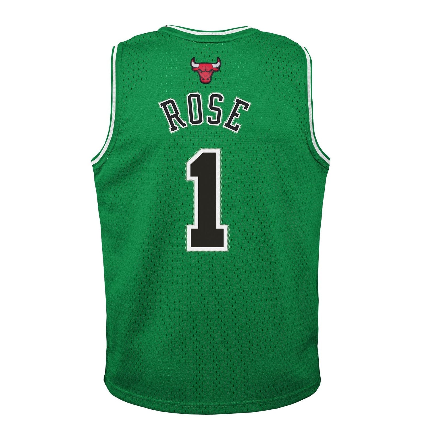 Youth Chicago Bulls Derrick Rose Mitchell &amp; Ness Kelly Green St. Patricks Day Hardwood Classics Swingman Jersey