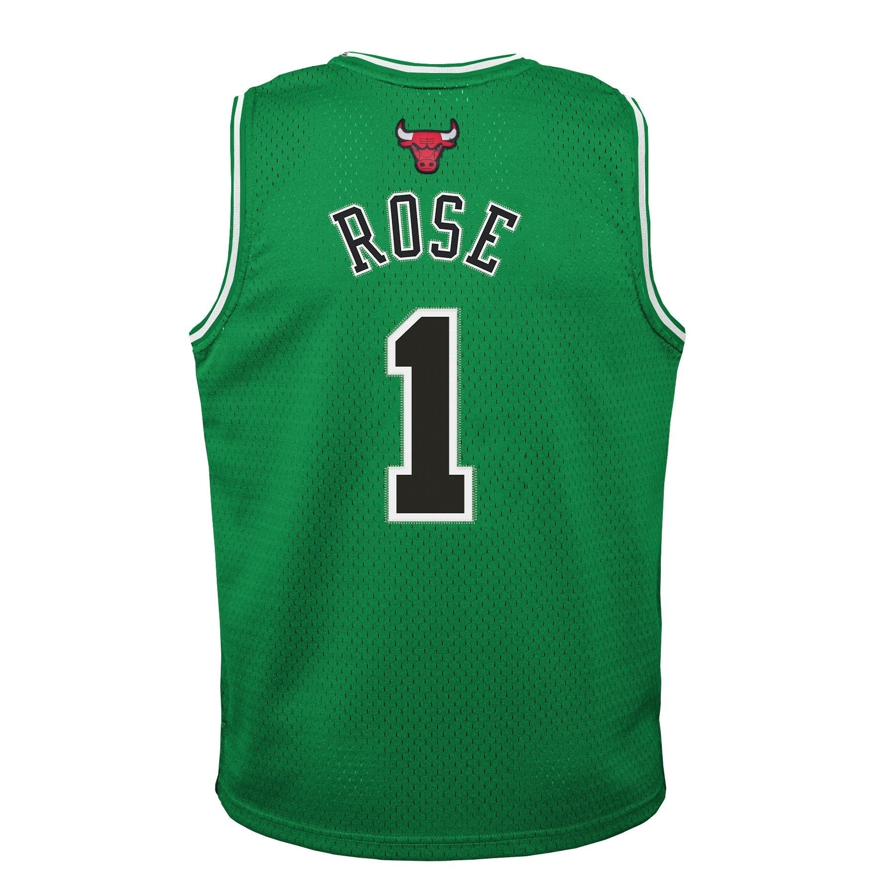 Youth Chicago Bulls Derrick Rose Mitchell &amp; Ness Kelly Green St. Patricks Day Hardwood Classics Swingman Jersey