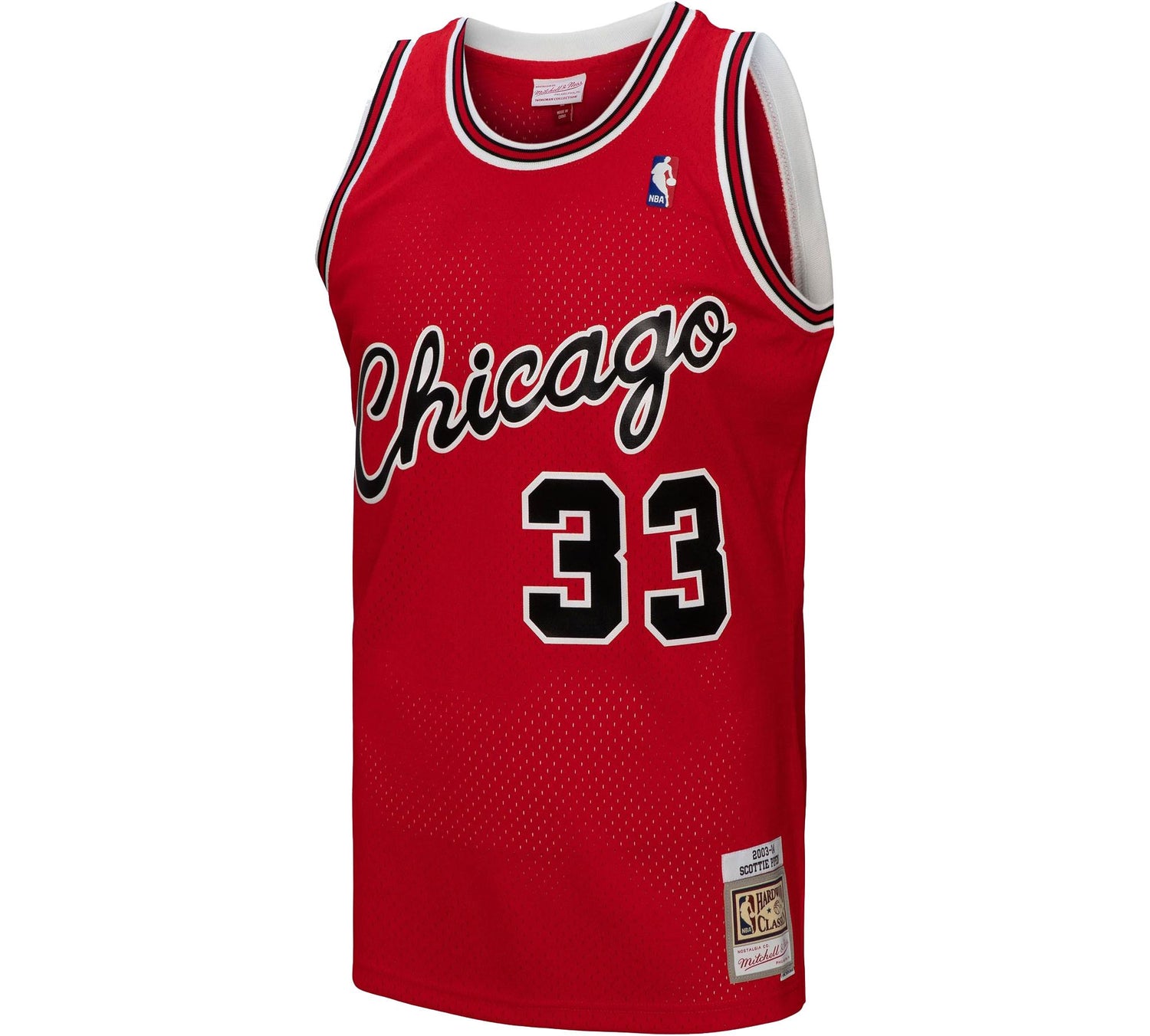 Mens Chicago Bulls Scottie Pippen Mitchell &amp; Ness Red 2003 Hardwood Classics Swingman Jersey