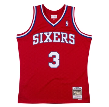 Men’s Allen Iverson Philadelphia 76ers 2002-2003 Swingman Red Jersey By Mitchell &amp; Ness