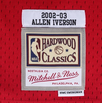 Men’s Allen Iverson Philadelphia 76ers 2002-2003 Swingman Red Jersey By Mitchell &amp; Ness