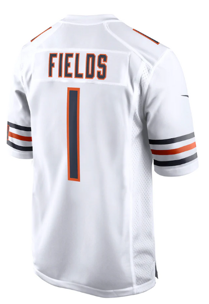 Chicago Bears Justin Fields Mens Nike White Game Jersey