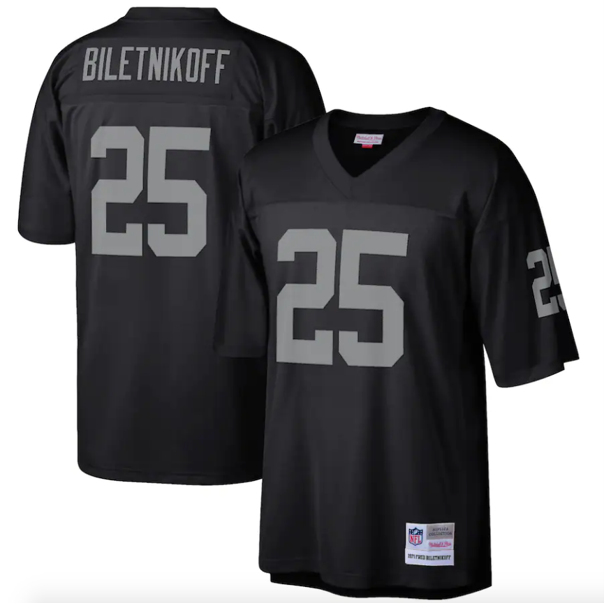 Mitchell &amp; Ness Fred Biletnikoff Las Vegas Raiders Black Retired Player Legacy Jersey