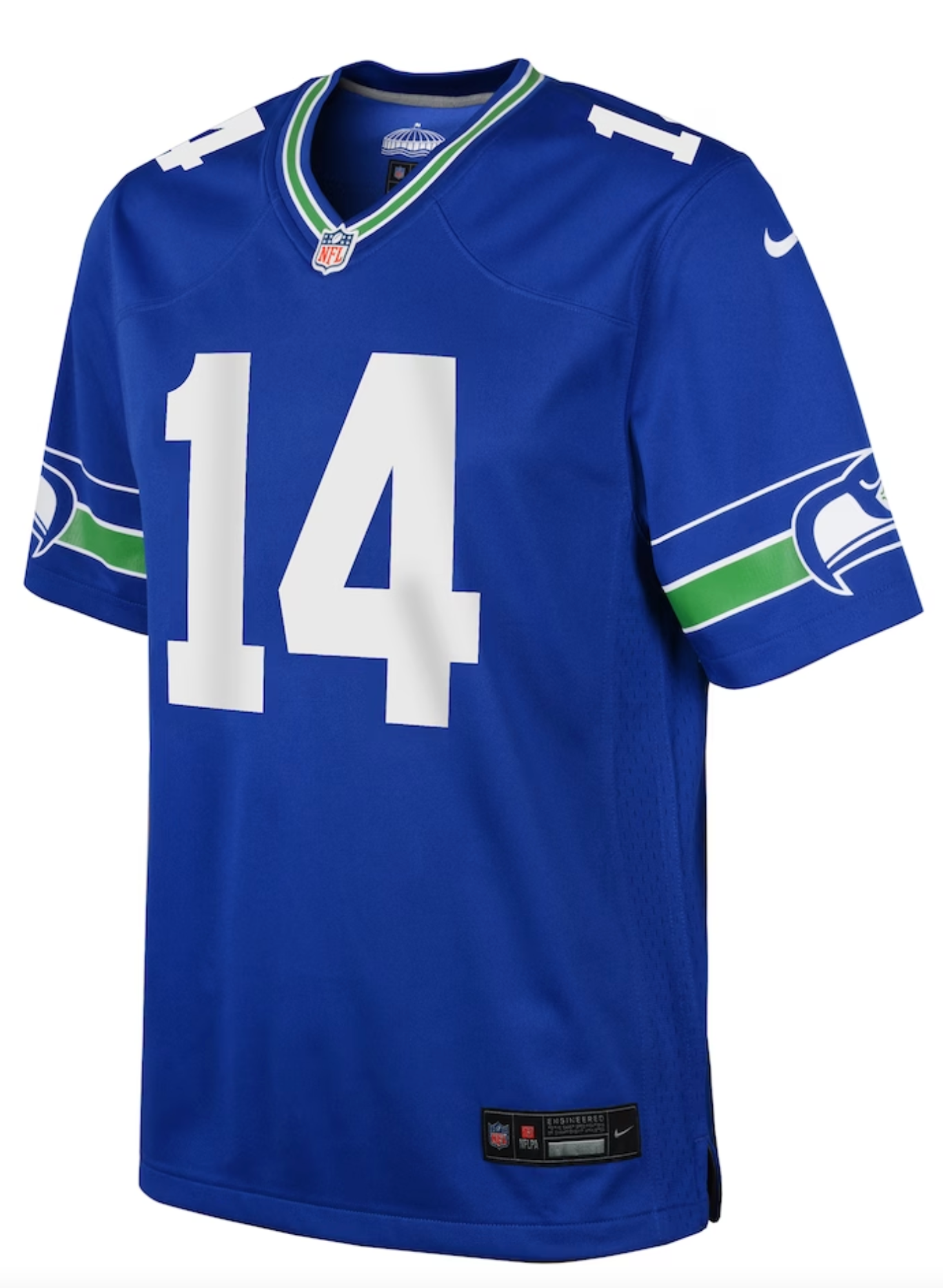 Youth Seattle Seahawks DK Metcalf Royal Blue Retro Throwback Nike Game Jersey