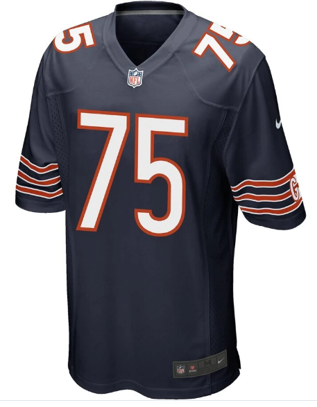 Chicago Bears Mens Kyle Long Nike Navy Blue Team Color Game Jersey