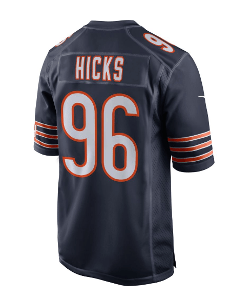 Chicago Bears Akiem Hicks Mens Nike Navy Game Jersey