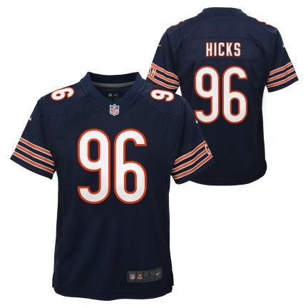 Youth Nike Akiem Hicks Navy Chicago Bears Game Jersey