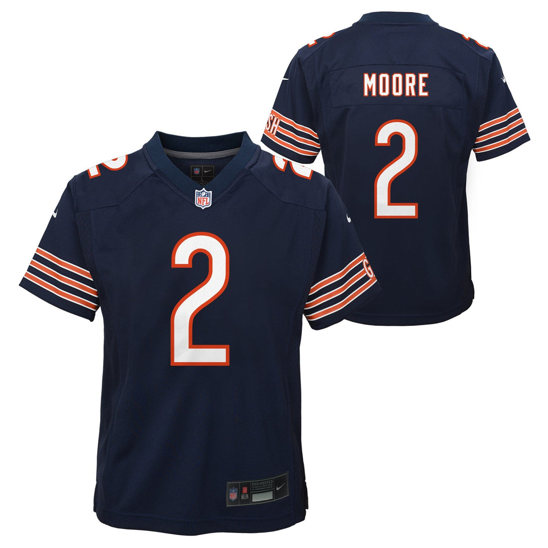 Youth DJ Moore Chicago Bears Navy Nike Game Jersey